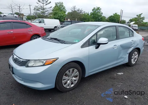 2012 Honda Civic Lx z USA, uszkodzony, nr VIN 19XFB2F58CE375861